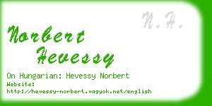 norbert hevessy business card